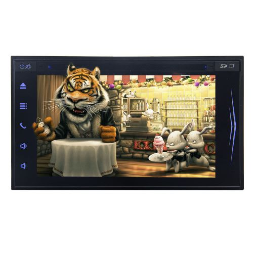 Double din indash car radio stereo dvd player bluetooth aux-in subwoofer camera