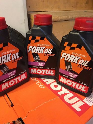 Motul expert fork oil 20w  motorcycle  1 liter bottle road and off road  3 pack