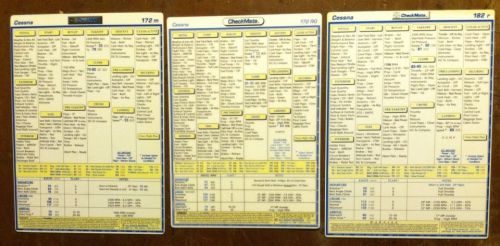 3 checkmate checklists for  cessna 172 m, 172 rg &amp; 182 r
