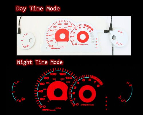 00-05 mitsubishi eclipse l4 at  red indiglo glow white gauges
