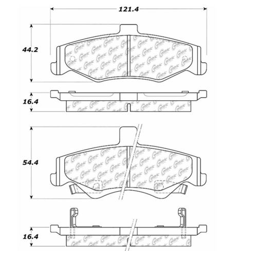 Centric parts 106.07500 rear severe duty semi metallic premium brake pad