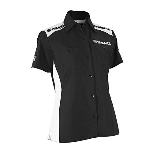 Yamaha oem women's black with white panel pit shirt 3xl 3x-large