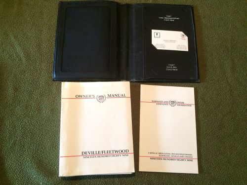 1989 cadillac deville fleetwood owners manual guide book operating instructions