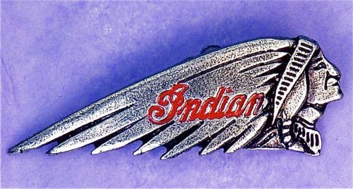 Indian motorcycle  2 1/4&#034; wide x 3/4&#034; high - hat pin - lapel pin - tie pin