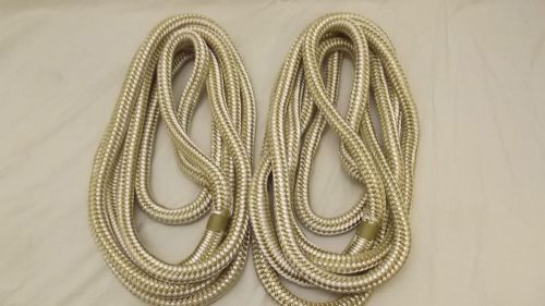 New pair (2) 3/4" x 15' double braid nylon dock line, mooring, anchor rope, boat