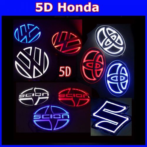 Newest 9.0*7,5cm 5d led logo light badge for honda new fit/10 odyssay/07 cr-v