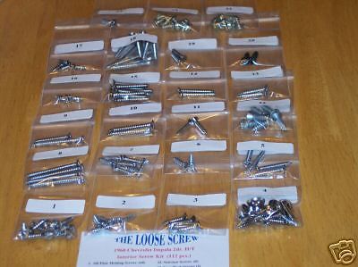 1968 - 1969 ford fairlane / torino 2-door interior screw kit