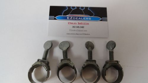 Vintage wittek mfg, hose clamp thumb screw style 3/8 to 13/16 qty-4,hot rod