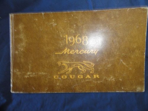 1968 mercury cougar owners manual