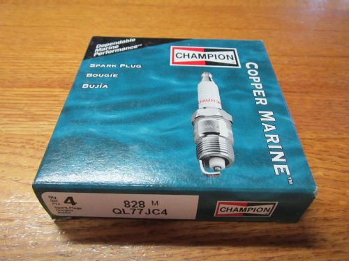 Lot 4 champion nos marine boat engine spark plugs stock no. 828 ql77jc4 new