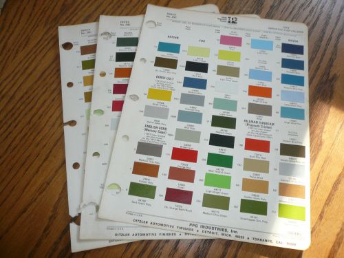 1973 datsun fiat mazda honda toyota ditzler import color chip paint sample -