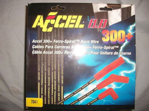 Accel 8.8 300+ ferro-spiral universal spark plug race wire set custom fit #7041