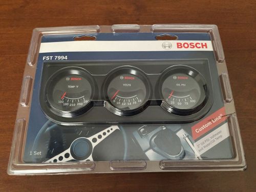 Bosch custom line gages - 2&#034; oil psi, voltmeter and water/oil temperature