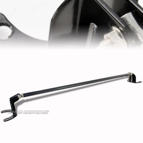 Carbon fiber style rear upper strut bar tower brace for 02-06 mitsubishi lancer