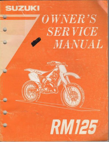 1996 suzuki motorcycle rm125 owners service manual