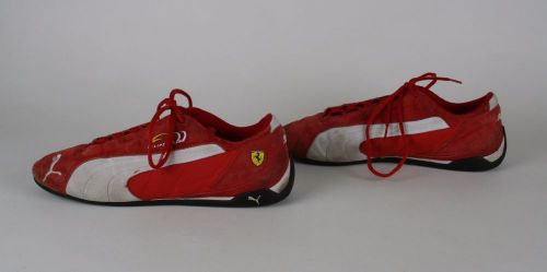 Ferrari / puma mens red, white &amp; black driving / racing shoes size 12