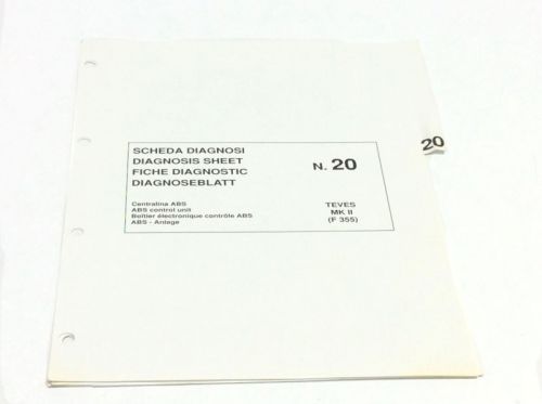 Ferrari f355 abs control unit diagnosis sheets  (section 20)