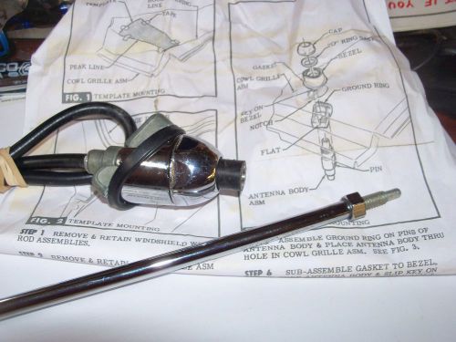 1967-1972 chevrolet truck,gmc radio antenna.  3 section chrome  new