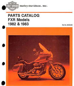 1982 to 1983 harley-davidson fxr models parts catalog manual -fxr-fxrs-fxrt