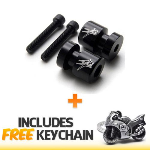 Black swingarm spools sliders for suzuki hayabusa 1992-2012+sportbike keychain
