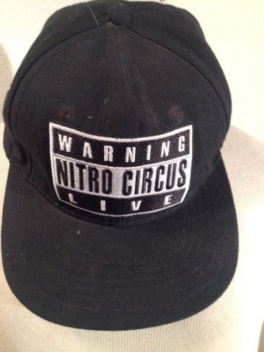 &#034;nitro circus warning live&#034; hat black cap hat adjustable snapback