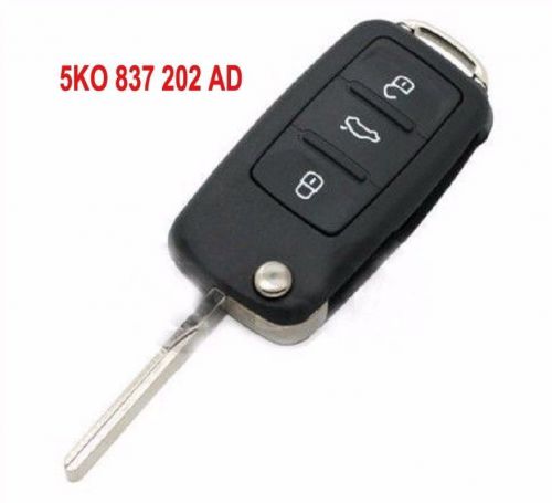 Remote key 3 button 433hz id48 chip for vw new bora sagitartouran 5k0837202ad