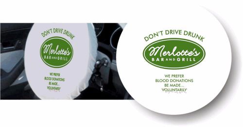 White polyester marlotte&#039;s true blood safety stretchable steering wheel cover