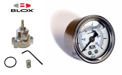 Blox fuel pressure gauge + polished fuel pressure regulator combo eg dc ek