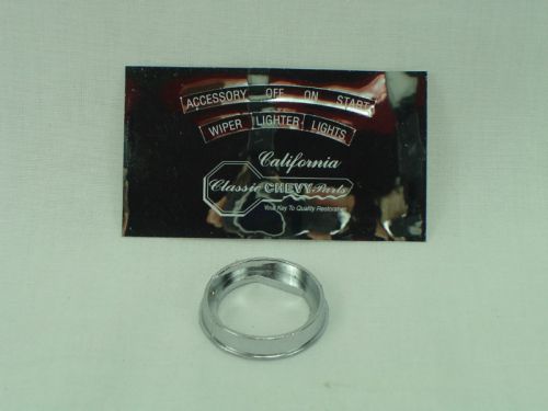 1967 camaro ignition switch bezel with decal set show quality