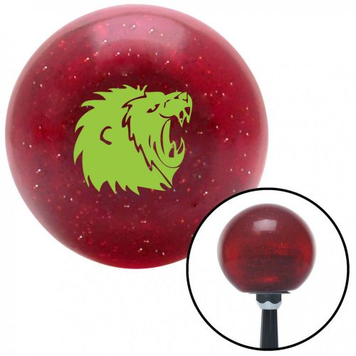 Green lion red metal flake shift knob with 16mm x 1.5 insert dune buggy camper