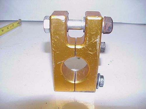 Gold billet aluminum 1-1/4&#034; round shock mount clamp-on bracket j15  late model
