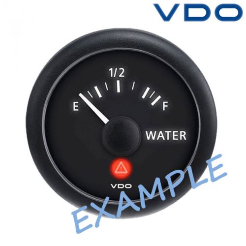 Vdo viewline fresh water level gauge boat 52mm 2&#034; 0 to 1/1 black a2c59510433