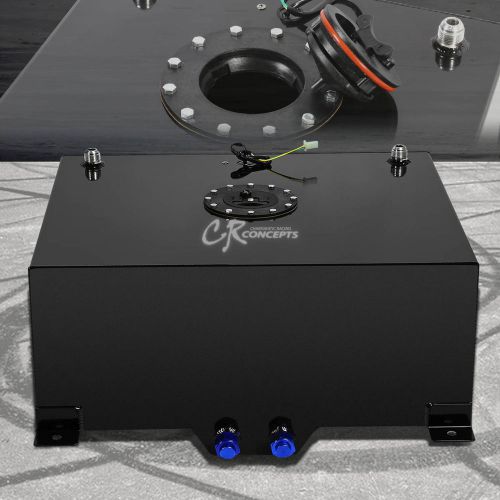 20 gallon lightweight black coated aluminum gas fuel cell tank+level sender+foam