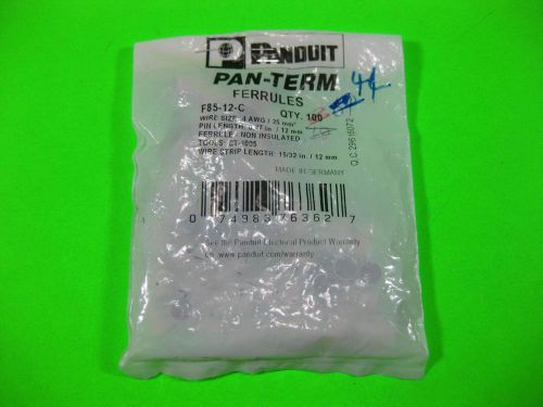 Panduit ferrule non-insulated 4awg -- f85-12-c -- (pack of 45) new