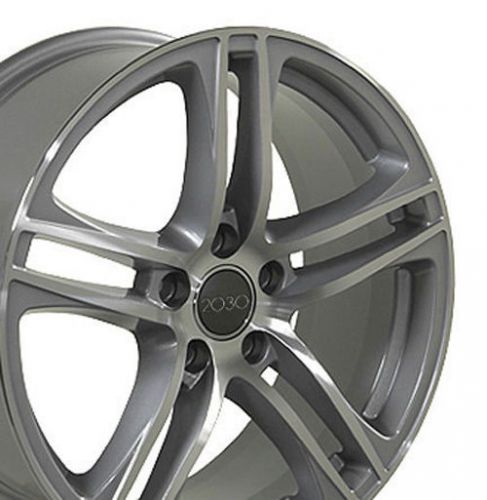 18 x 8 silver r8 wheel rim fits audi a4 s4 a6 a8 w1x