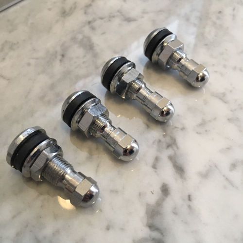 3/8&#034; low profile / short metal valve stems new set of four 4