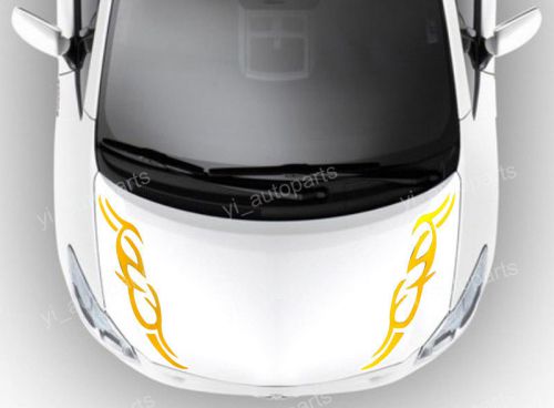 Car front hood lip trunk graphic vinyl sticker decal blaze blade eyebrow gold
