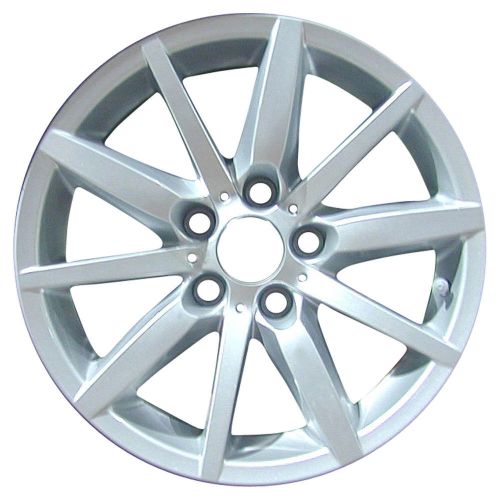 Oem reman 17x8 alloy wheel, rim front silver metallic full face painted - 71316
