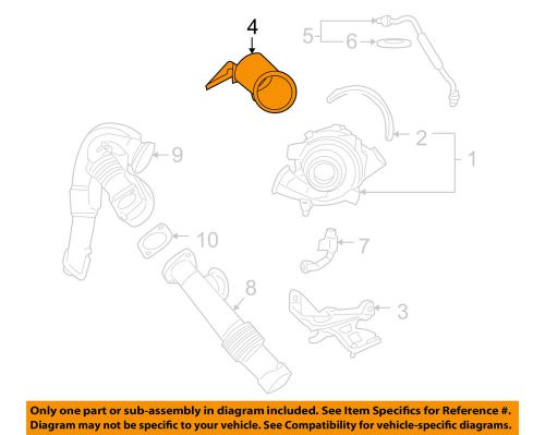 Ford oem 05-07 f-250 super duty 6.0l-v8 turbocharger-air inlet duct 6c3z9c623a