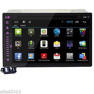 7" 2din touch panel android 4.4 car stereo dvd player gps wifi 3g radio+cam