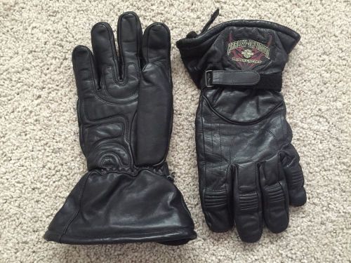 Harley davidson black leather gloves - men's xxl really nice!! lined