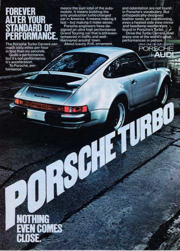 1977 porsche turbo carrera coupe photo &#034;enjoy it in person&#034; vintage print ad