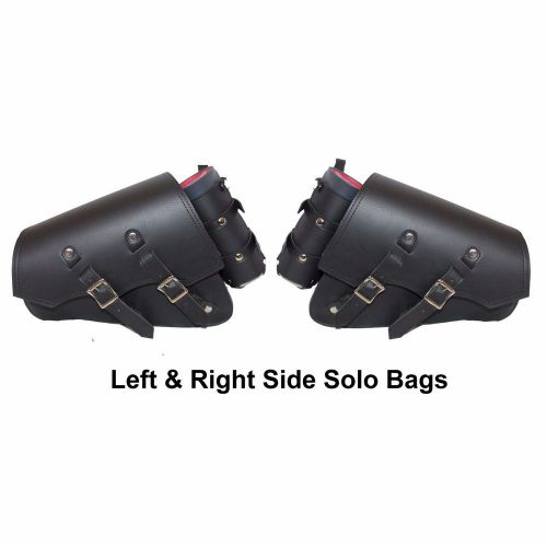 Left &amp; right side swing arm solo bags  for harley softail heritage deuce - dv9k