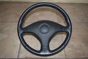 Jdm original oem honda civic ek3 ek4 sir black with red stitch steering wheel