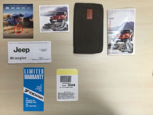 Jeep wrangler 2011 owners manual book with case oem/ dvd