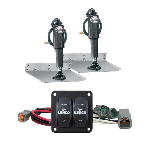 Lenco 15103-104 12&#034; x 12&#034; standard trim tab kit w/double rocker switch kit