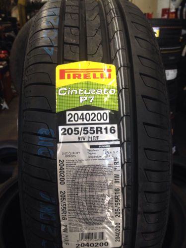 2 new pirelli cintorato p7  runflat  205 55 16 91w