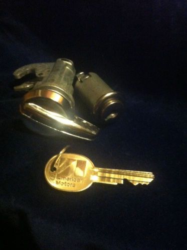Nos amc trunk &amp; glove box locks with logo keys  hornet, gremlin, pacer