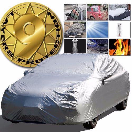 All weather proof full car cover for up to 13.5' vehicles (silver)