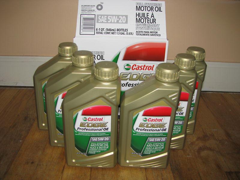Castrol edge professional oe full synthetic 5w-20 - 1 case (6 quarts)